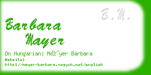 barbara mayer business card